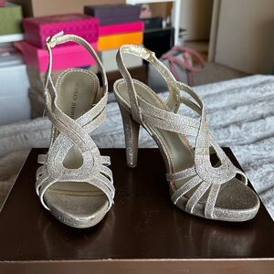 Audrey Brooke Sparkling champagne gold Heels